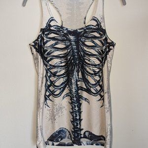 Skeleton Rib tank top size L